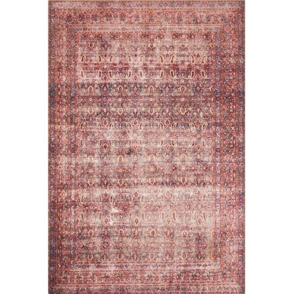 Loloi Rugs LORELQ-05EGCS2339 2 ft. 3 in. x 3 ft. 9 in. Loren Hand Knotted Rug; Eggplant & Crimson LORELQ-05EGCS2339 - main